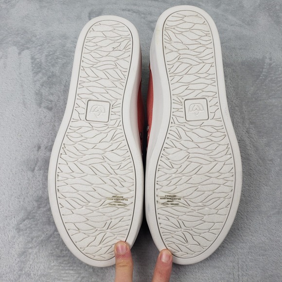 NWT Spenco Malibu Coral Canvas Leather Slip On Sneakers Women 9 Shoes Casual - Picture 3 of 12